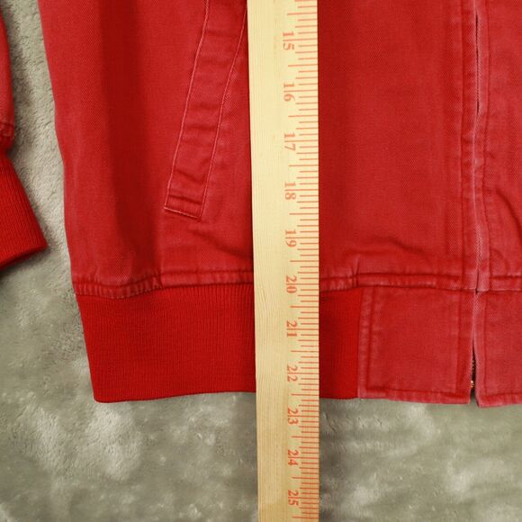 Ralph Lauren Vintage Men's Red Zip Up Denim Jacket size Small - Picture 5 of 9